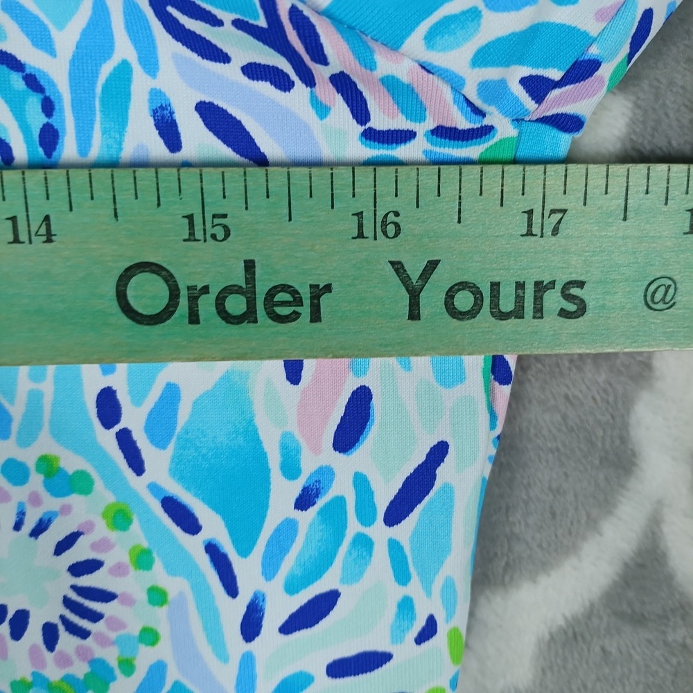 Lilly Pulitzer Dress Women Small Blue Green Nadine Chilly Lilly Beachy Tropical - Picture 6 of 11
